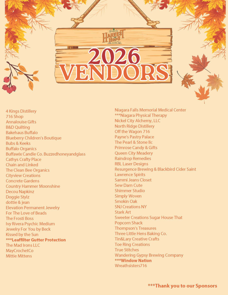 2026 Harvest Vendors 3 4 2026 Harvest Vendors 3 4